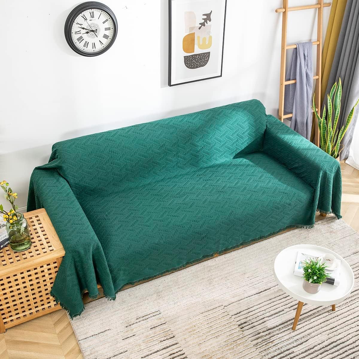 Couch Cover Sheet Blanket, Oversized Covers for 3-4 Cush High
