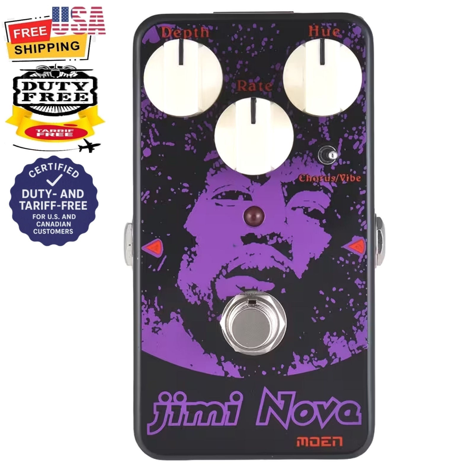 MOEN | AM-VB Jimi Nova | Vibe Vibrato or Chorus Hendrix Vibe Tones Guitar Effect