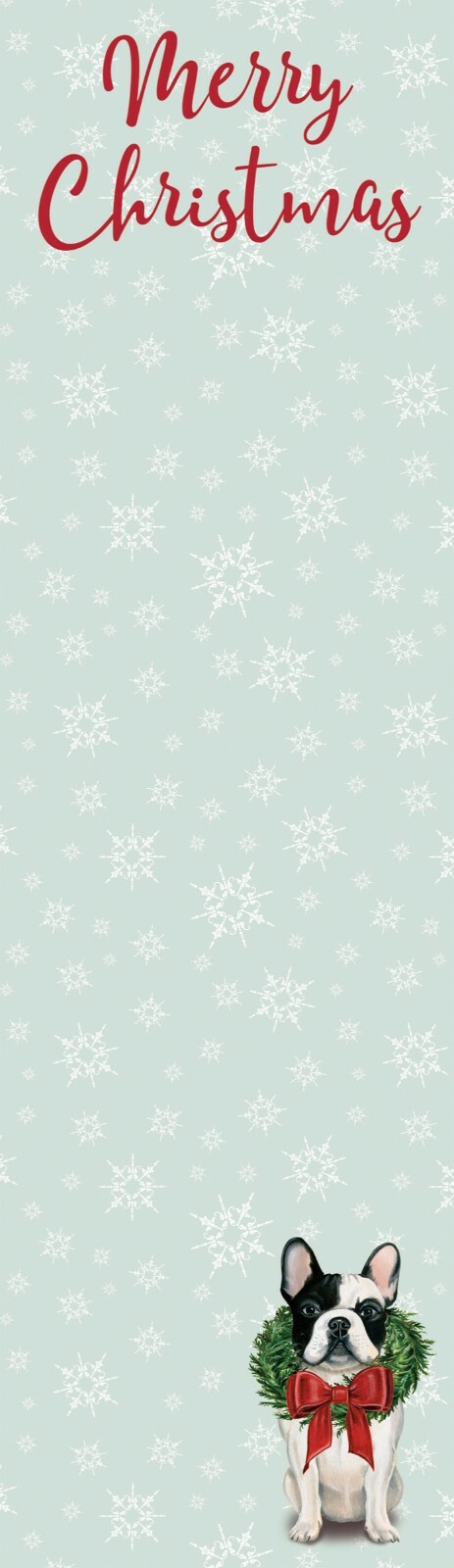 Primitives by Kathy Merry Christmas Dog List Notepad - Frenchie French Terrier