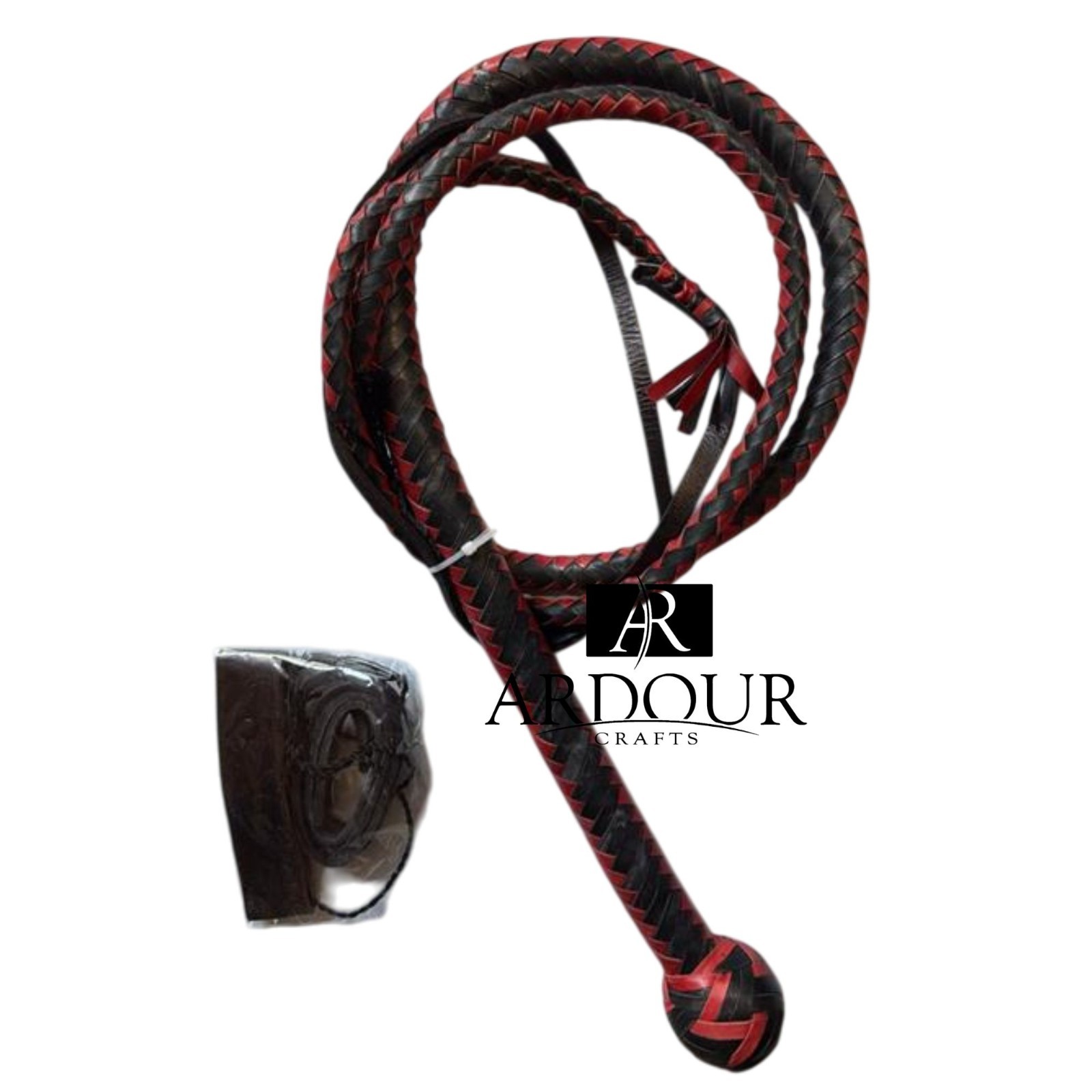 Leather Stock whip 6 Ft Handmade 12 Plait Real Leather Whip Training Cosplay