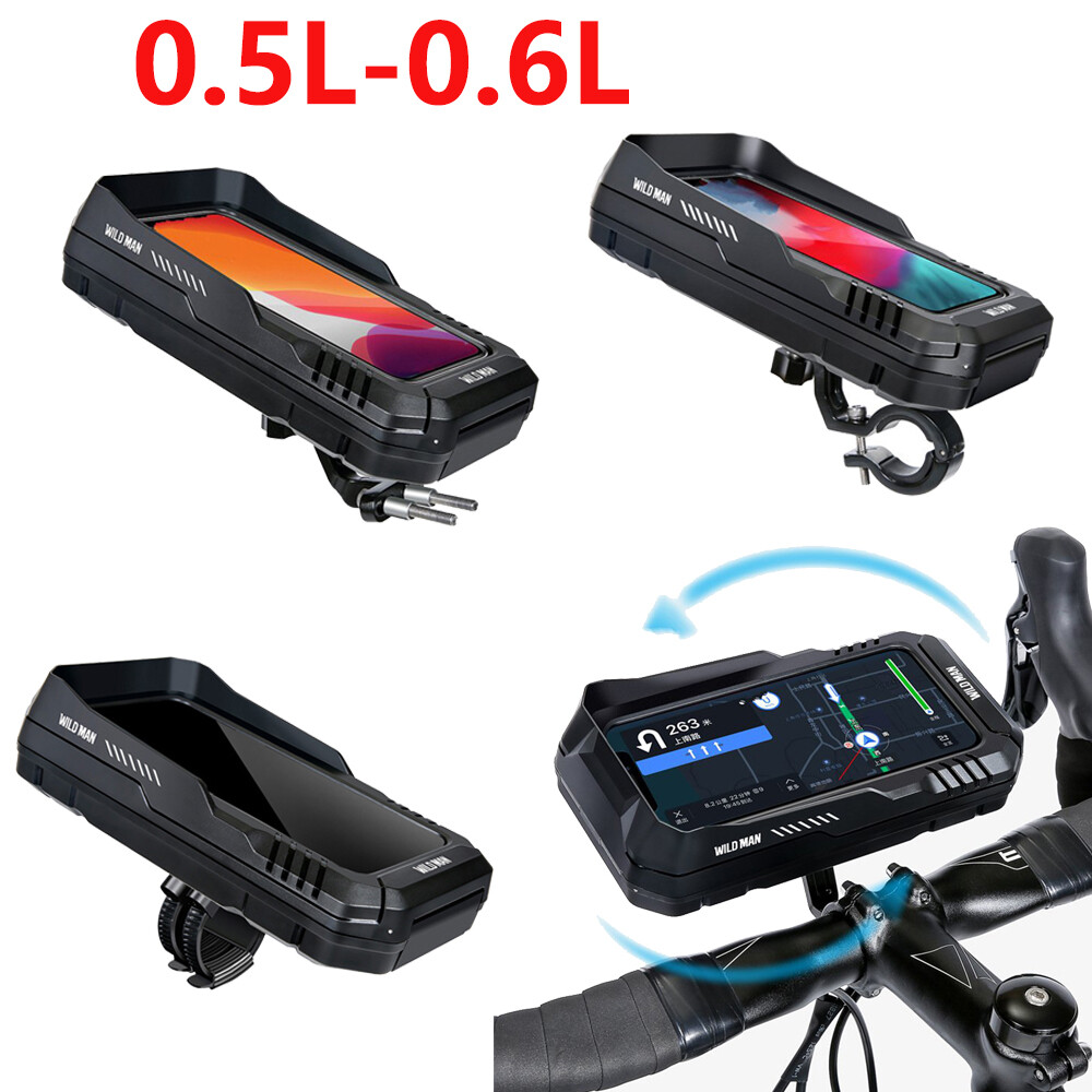 Bike E-Scooter Phone Holder Mount Storage Case Waterproof Sunhood Sunshade Cover