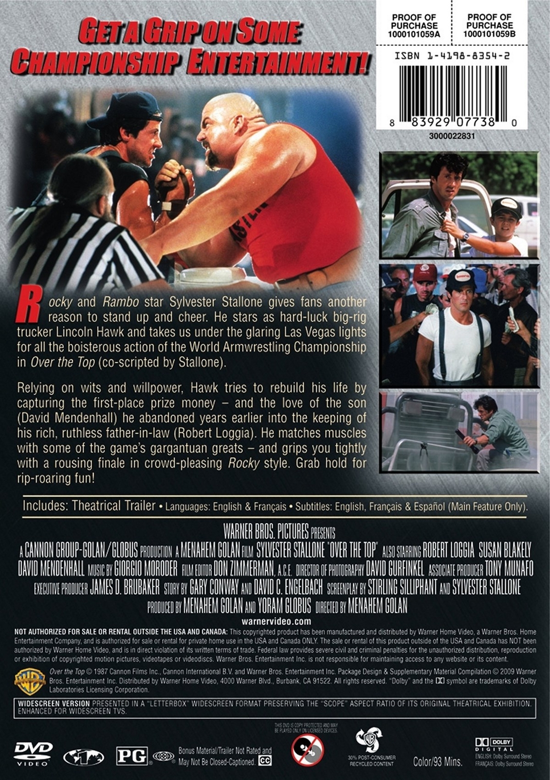 Over the Top DVD Sylvester Stallone NEW