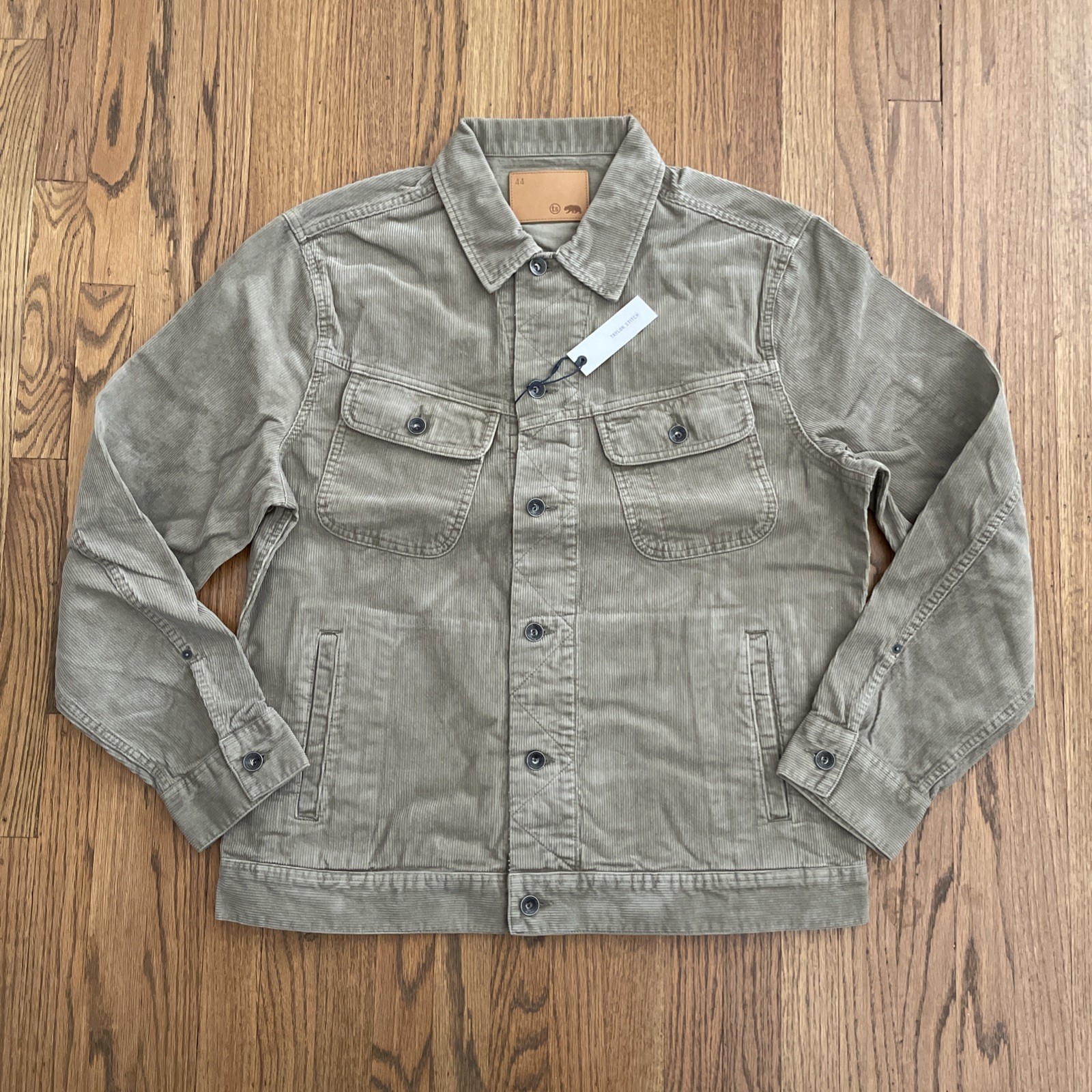 TAYLOR STITCH The Long Haul Jacket in Light Sage Cord Green  Mens Sz XL 44 NWT