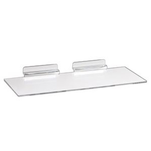 100 Slatwall Shelves Shelf Shoe 4" x 10" Display Flat Styrene Clear Acrylic
