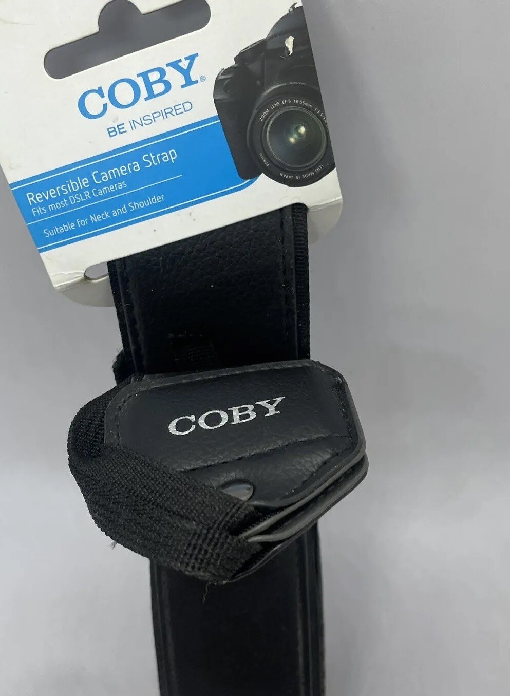 Camera Strap Coby Be Inspired Reversible Strap Fits Most DSLR Cameras Black