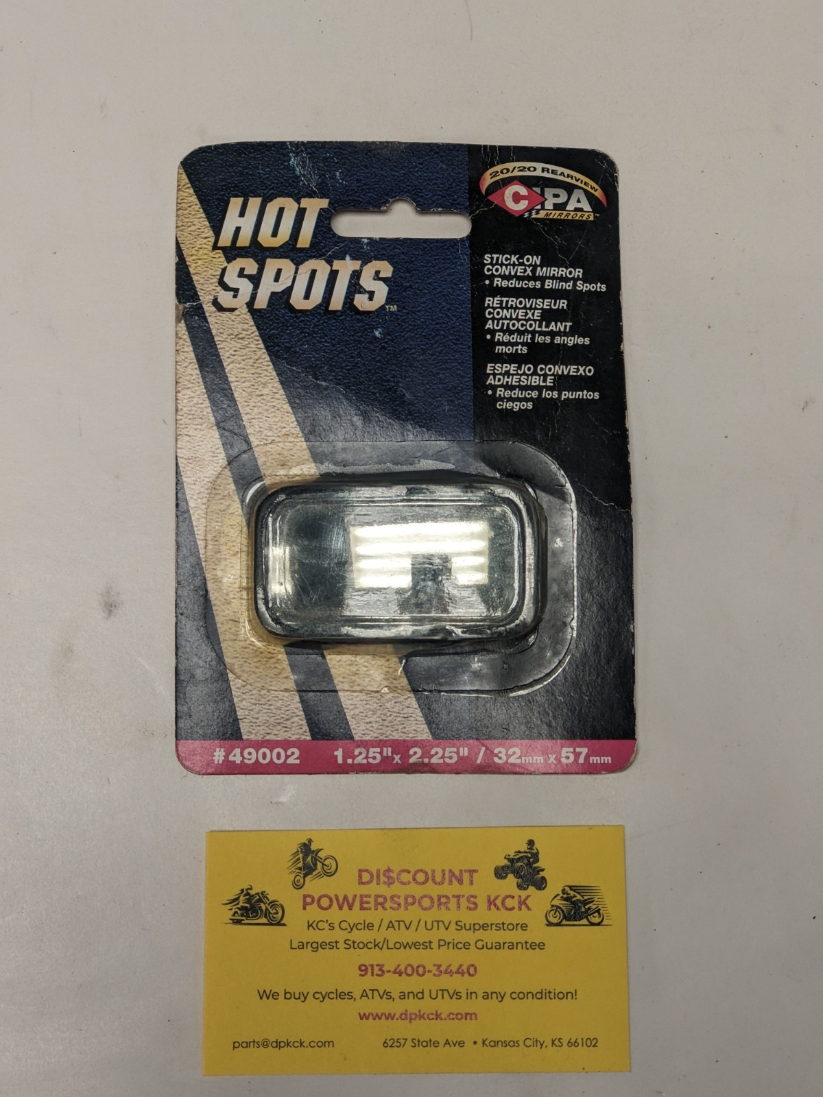 1980'S CIPA HOT SPOTS CONVEX  MIRROR 1 1/4x2 1/4 (49002)