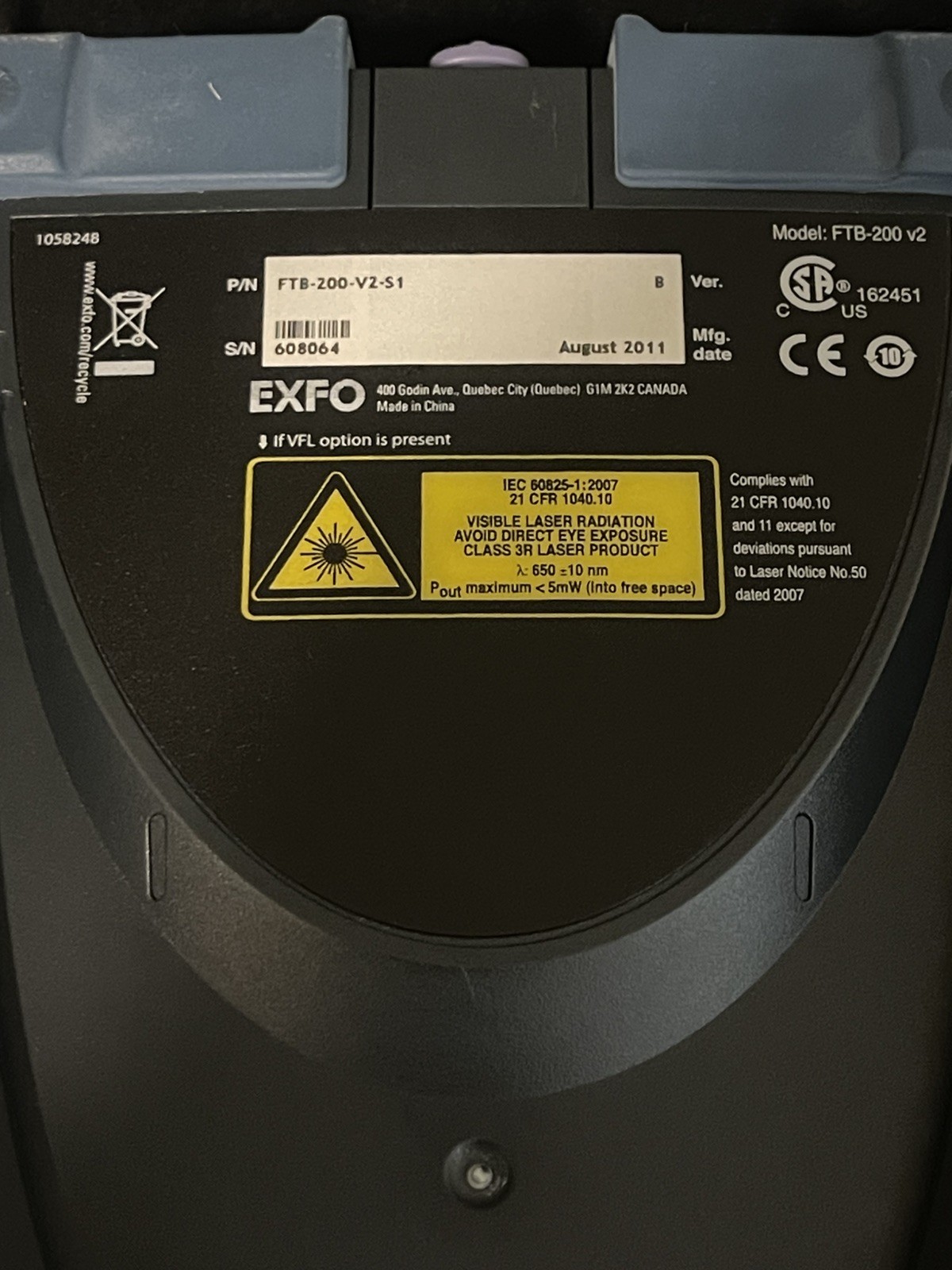 EXFO FTB-200 V2 w/ FTB-5240S OSA Optical Spectrum Analyzer Tested