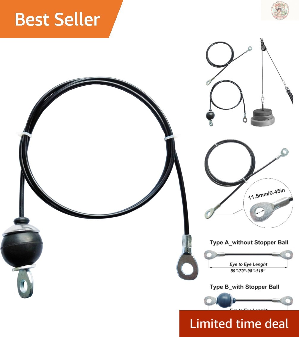 59-Inch Fitness Replacement Cable - Strong 5mm Steel Wire for Gym Machines