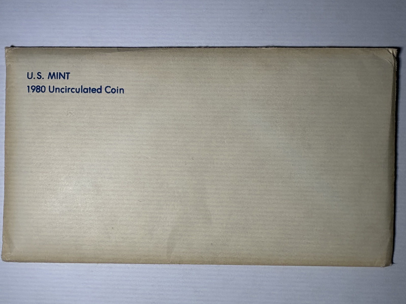 U.S. Mint 1980 Uncirculated Coin Set with Original Envelope and Packaging