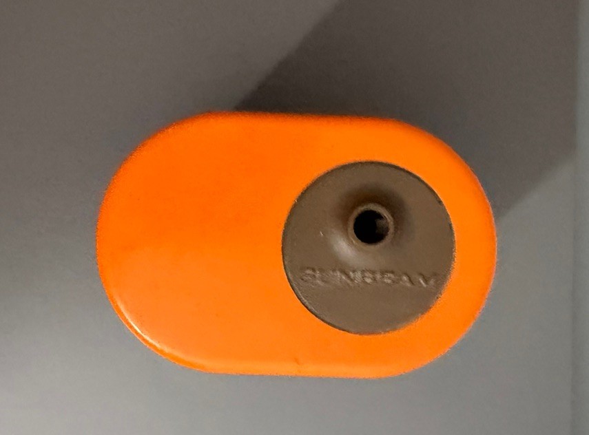 SUNBEAM Mr. Sharpy Battery Operated Pencil Sharpener Orange Tested Works