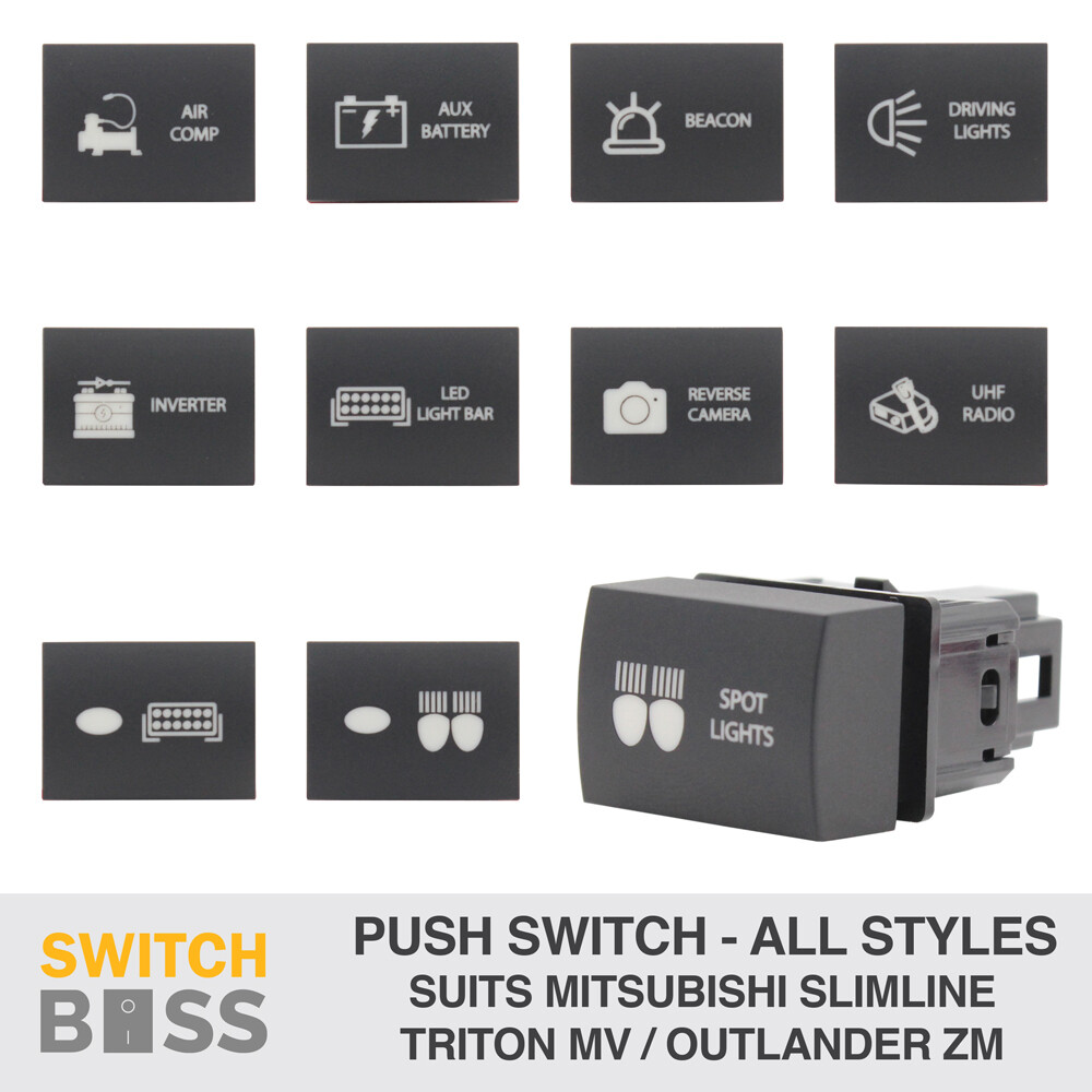 Push Switch LED 54 STYLES for Mitsubishi Slimline OEM Replacement MV Triton