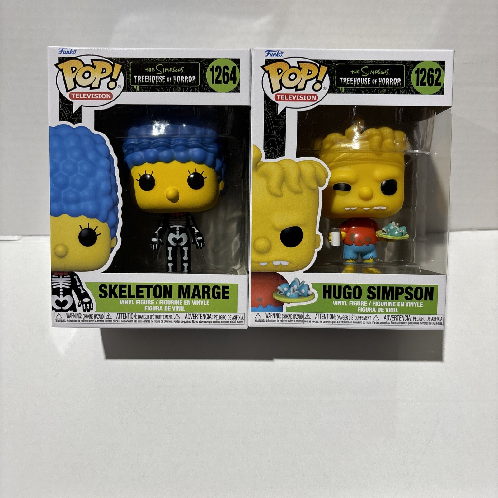 Funko Pop Hugo Simpson 1262 & Skeleton Marge The Simpsons Treehouse of Horror