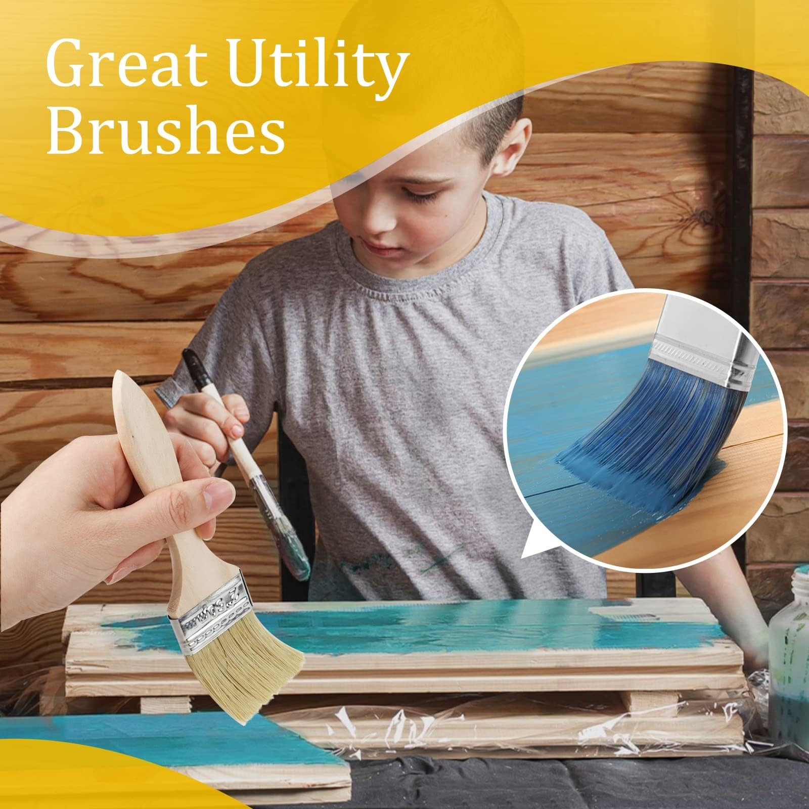 UPlama 48 Pack 2 Inch Paint Brushes, All-Purpose Chip Brush Set for Painting,...