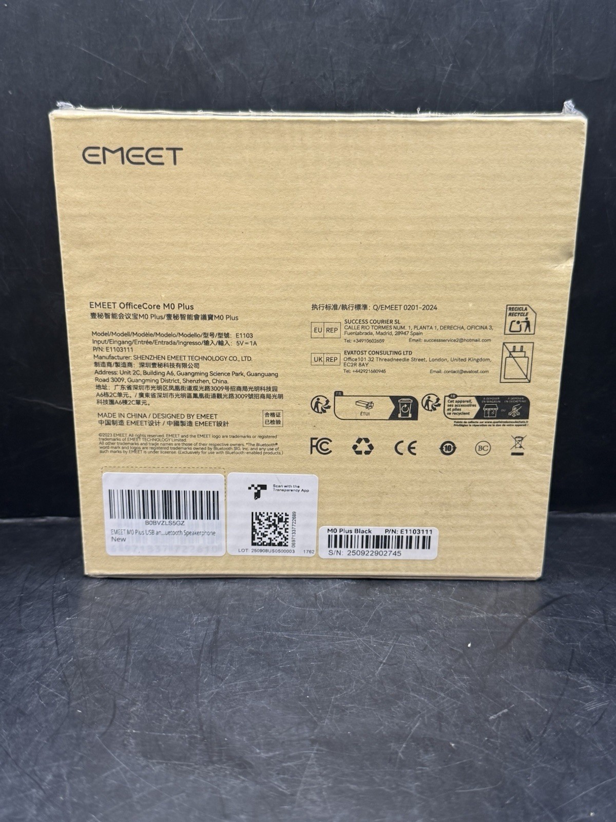 EMEET Officecore M0 Plus Wireless Speakerphone Model E1103111