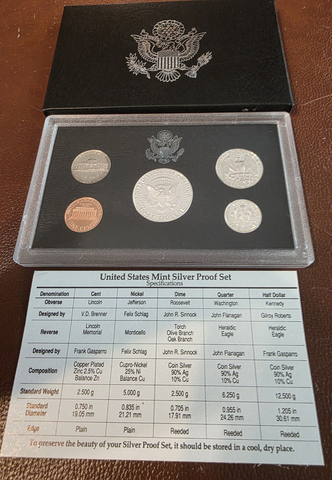 1992 U S MINT SILVER PROOF COIN SET