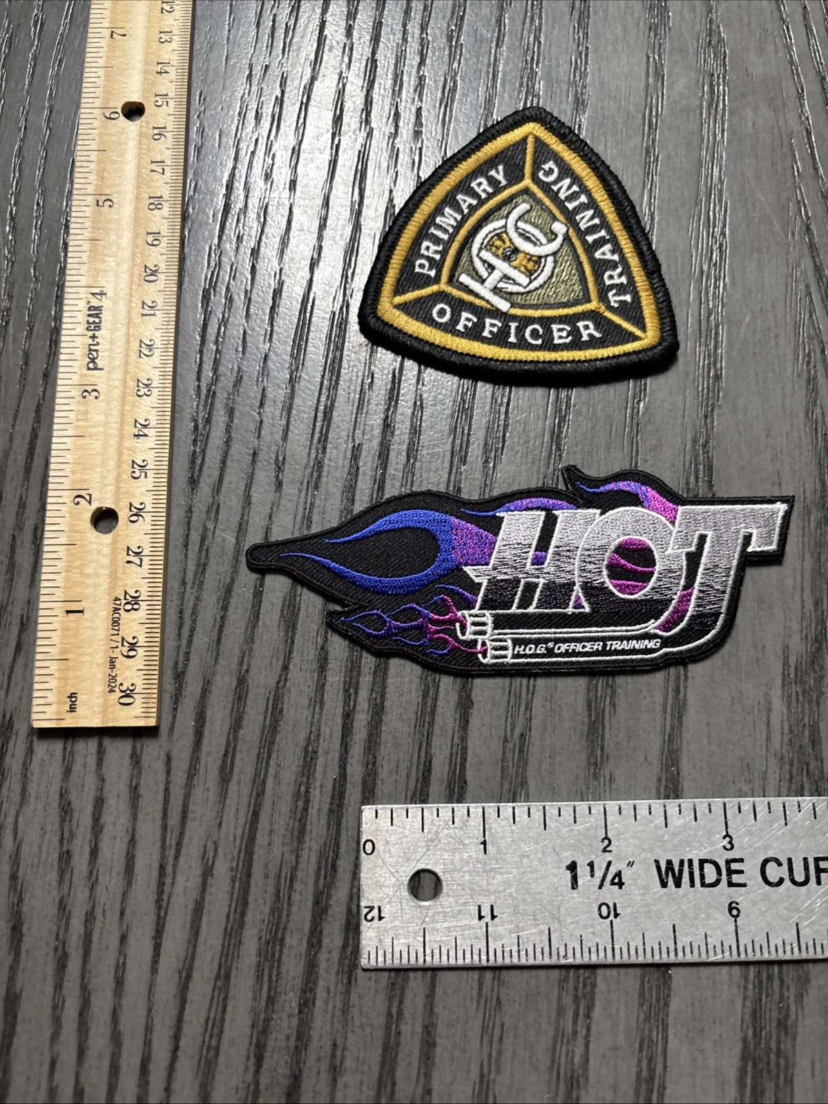 2 HOG Officer Training Patches Harley Davidson HD7