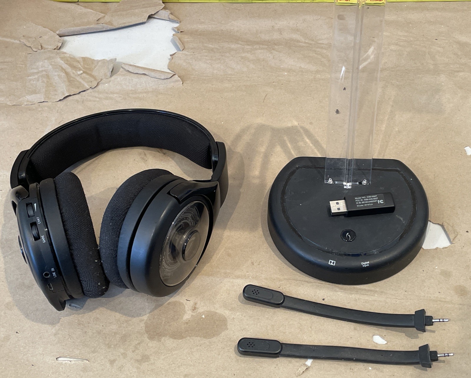 Afterglow PDP headset W/ dongle & surround sound wireless transmitter stand