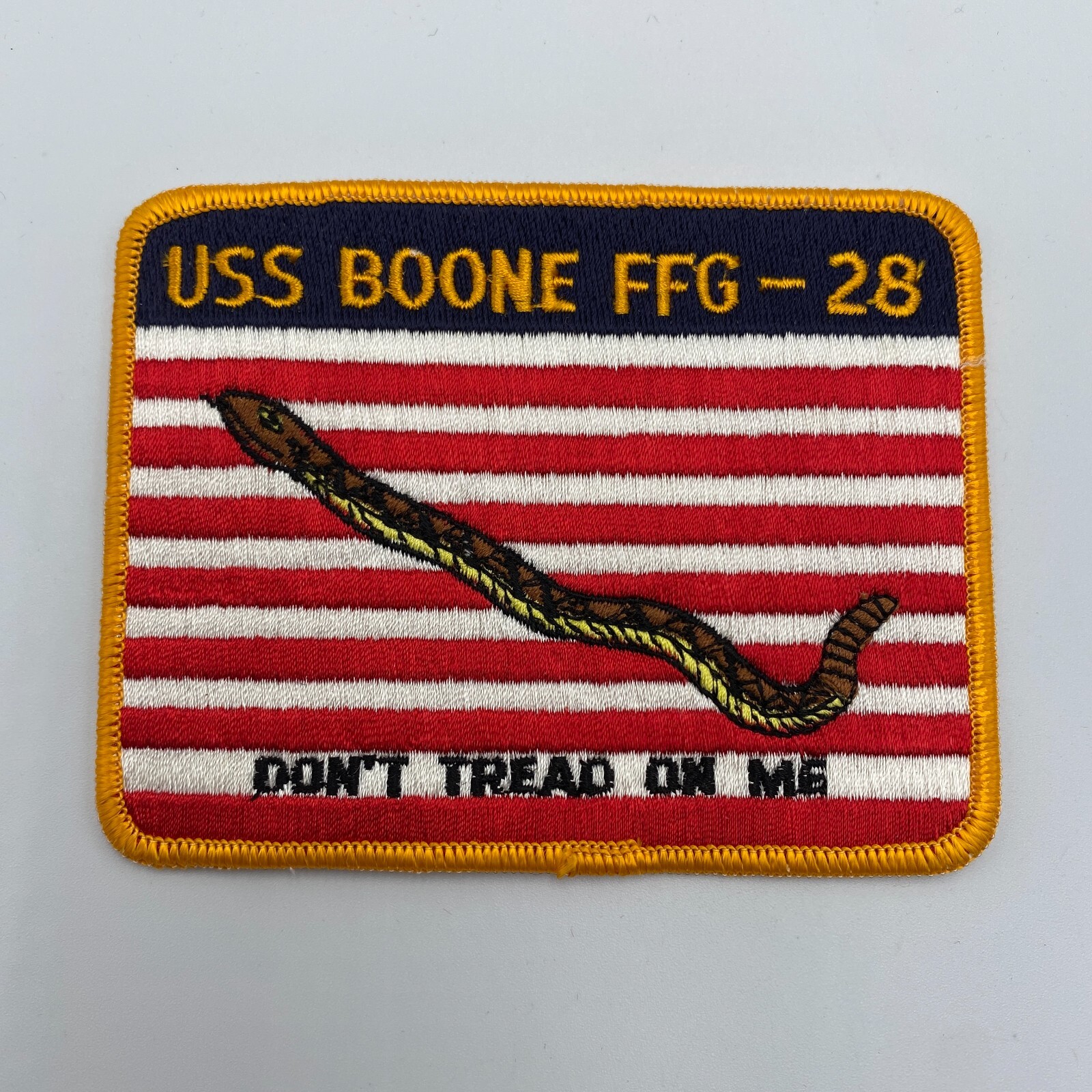 U.S.S. Boone FFG-28 Don't Tread On Me Patch 4.5"