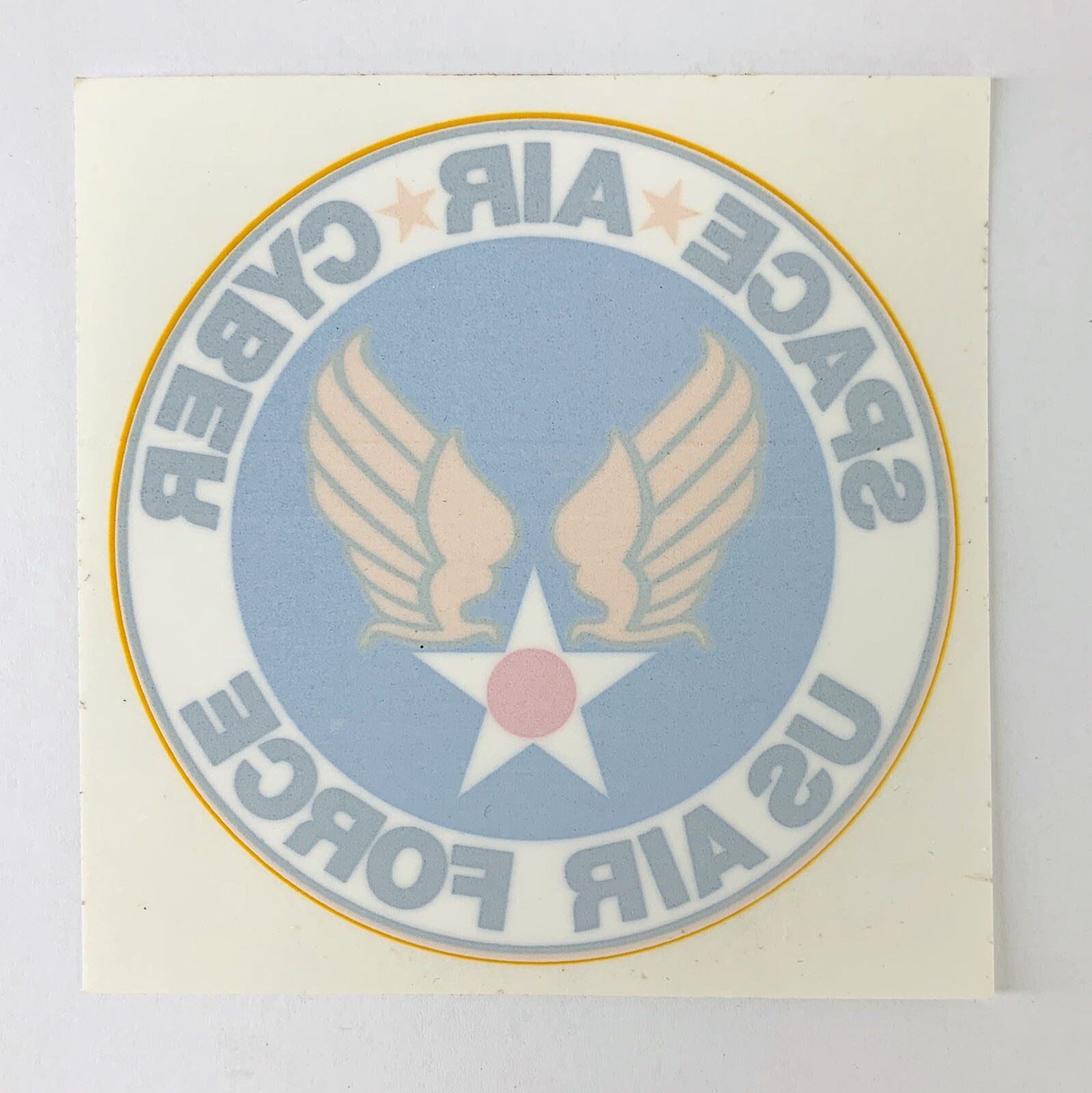 U.S.A.F. US Air Force Space Air Cyber Command Sticker Decal 3 1/2" x 3 1/2"
