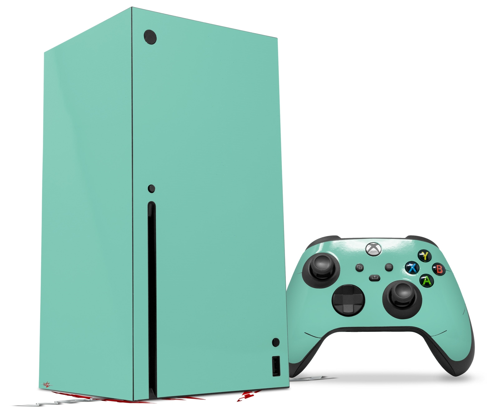 Skin Set for XBOX Series X Solids Collection Seafoam Green
