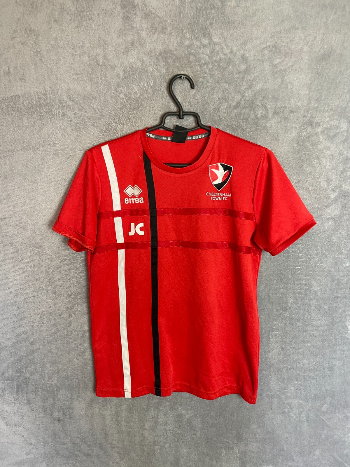 Cheltenham Town Training Jersey Football Shirt Red Errea Polyester Mens Size S