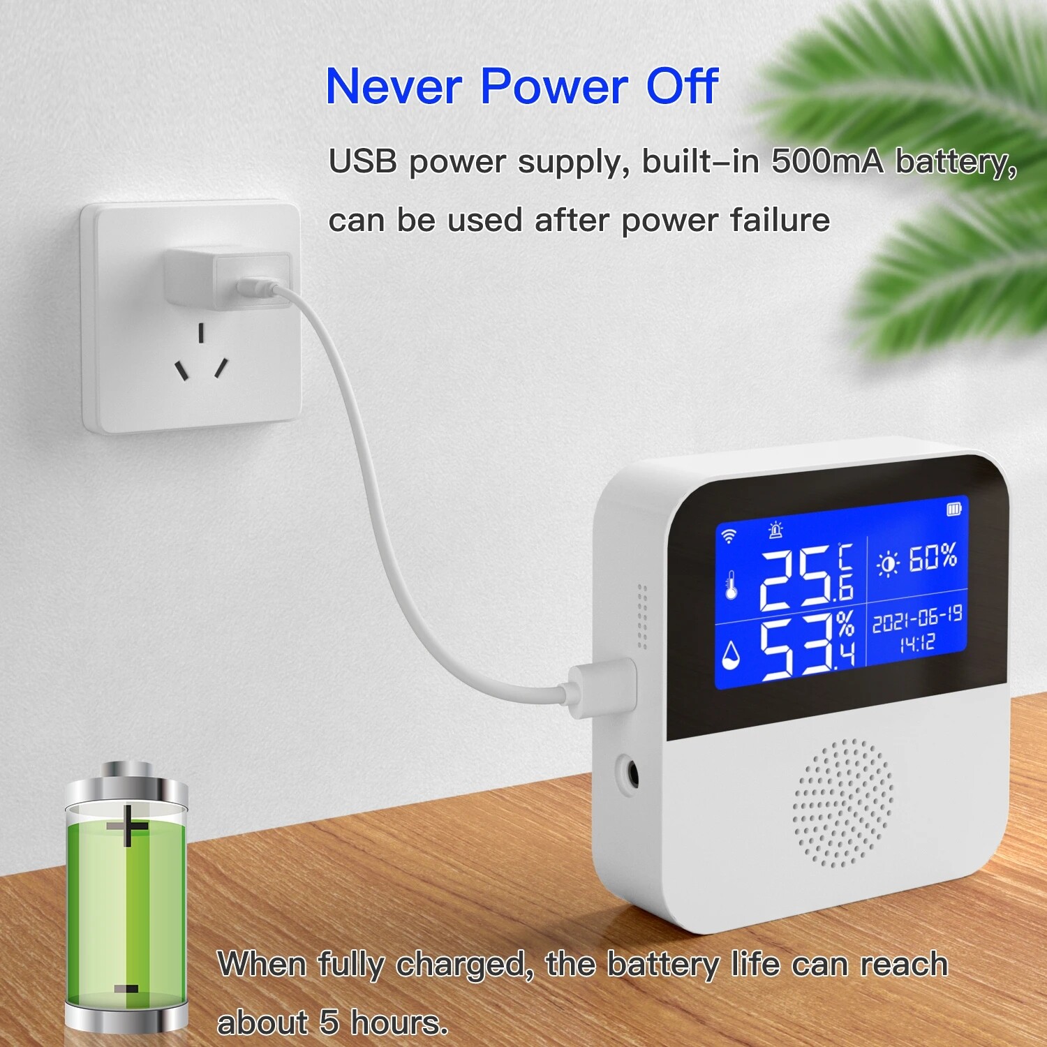 Tuya WIFI Temperature And Humidity Sensor Smart Home Indoor Intelligent Sensor