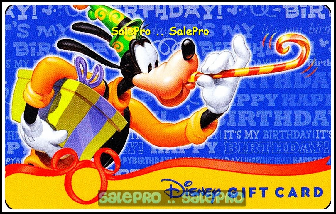 DISNEY USA FLORIDA 2009 GOOFY HAPPY BIRTHDAY LIMITED RARE COLLECTIBLE GIFT CARD
