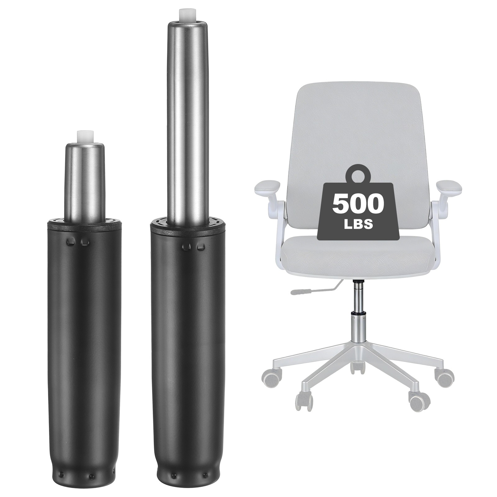 Office Chair Gas Cylinder, 12.6" Class 2 Gas Cylinder Replacement, Black