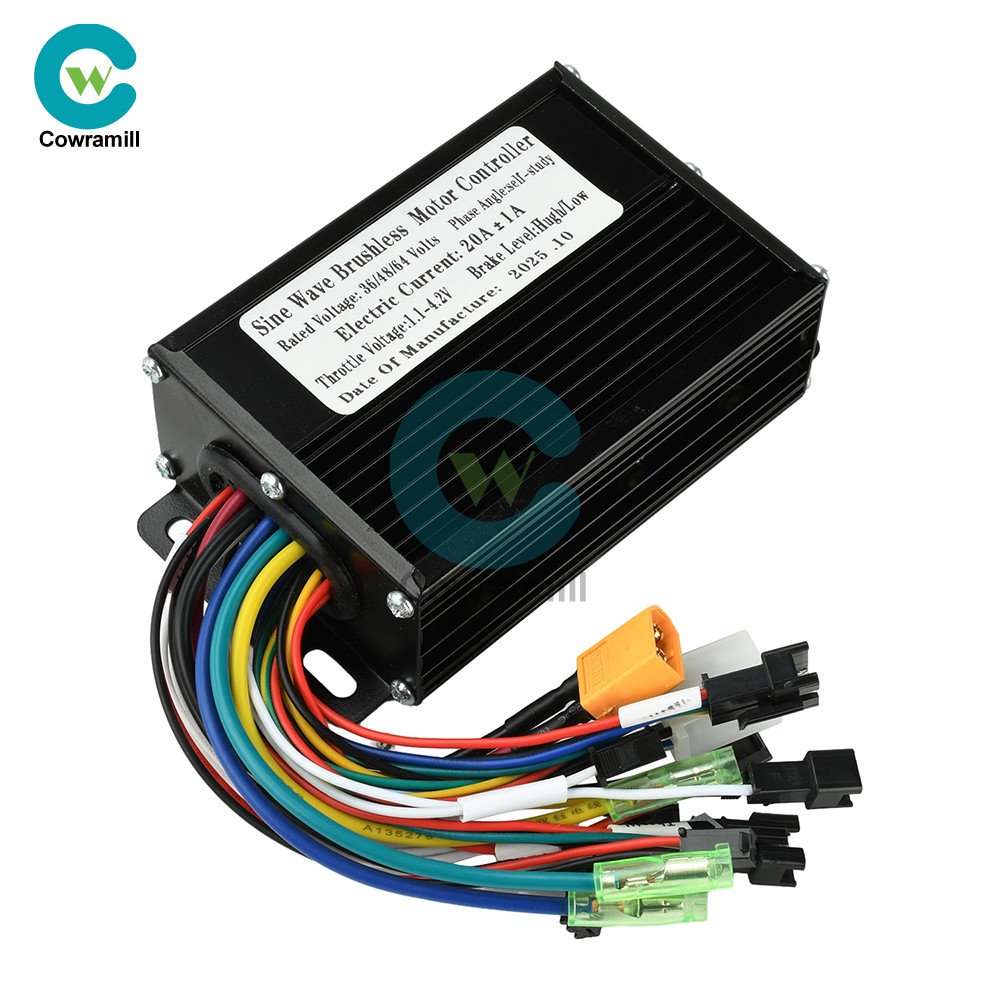 36V 48V 20A Sine Wave Brushless Motor Controller 350W-500W for Electric Bicycle