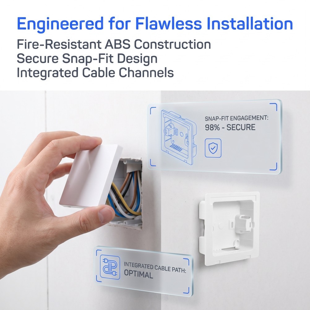 2Pcs White Plastic Ac Controller Holder for Wall Mounted Thermostat