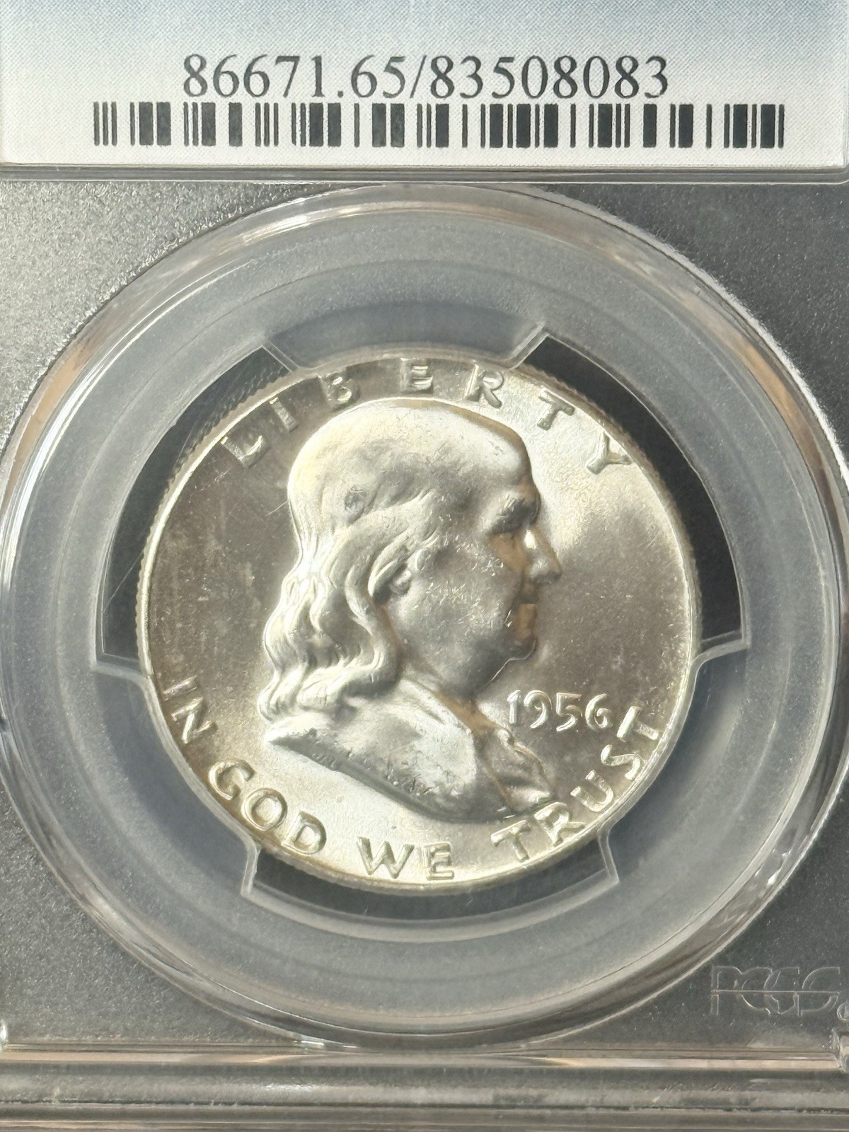 1956 ** Franklin Half Dollar ** 50c Silver ** PCGS MS65FBL ** Flashy **