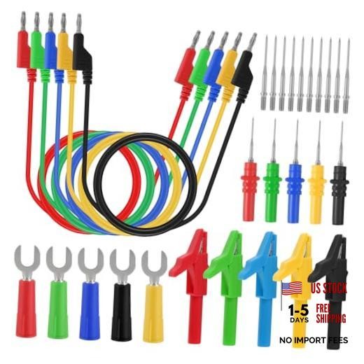 30PCS Back Probe Kit, Banana to Banana Plug Test Lead Set with U-Shaped Type B