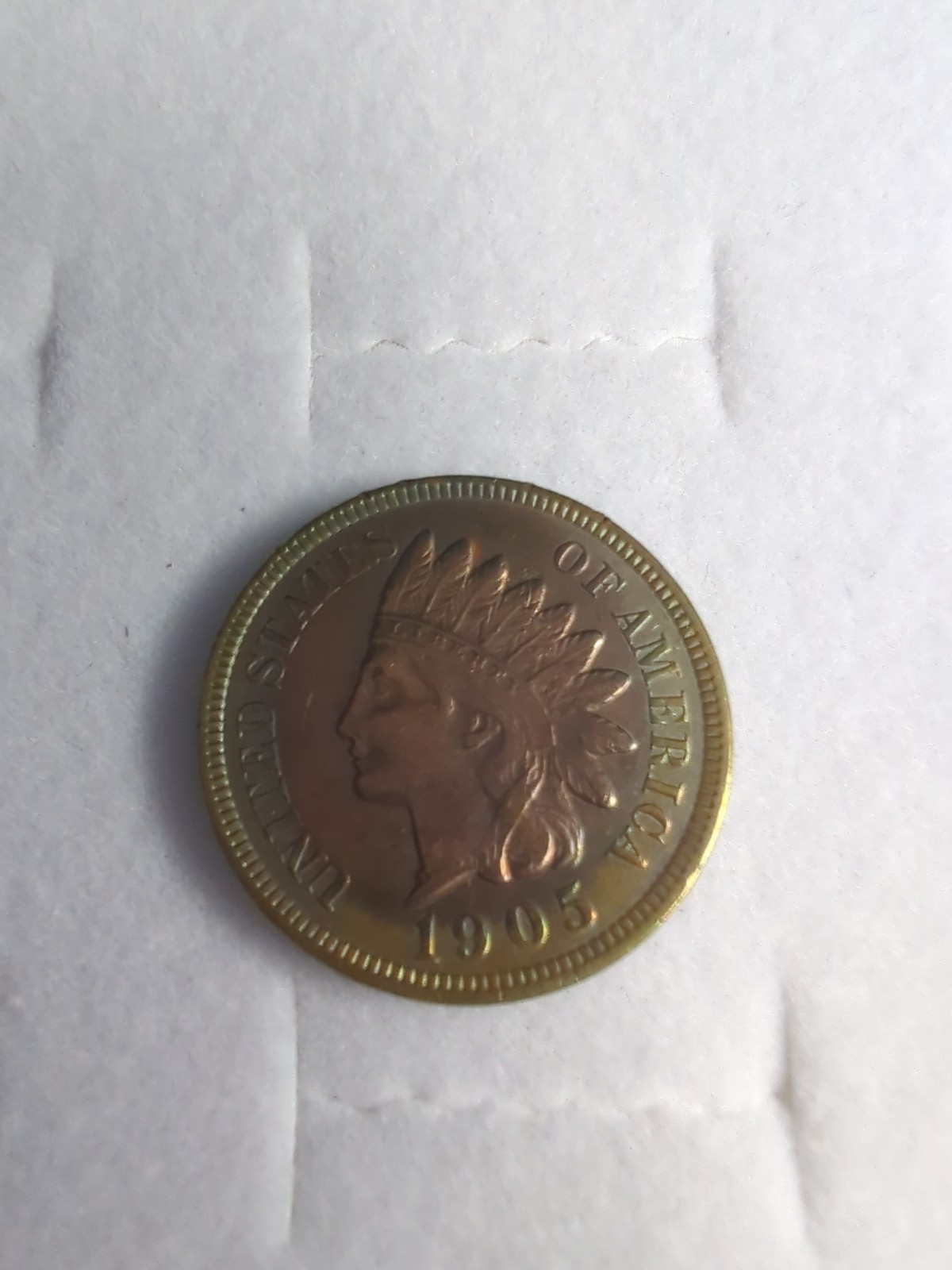 1905 1C Toned Indian Cent Uncirculated