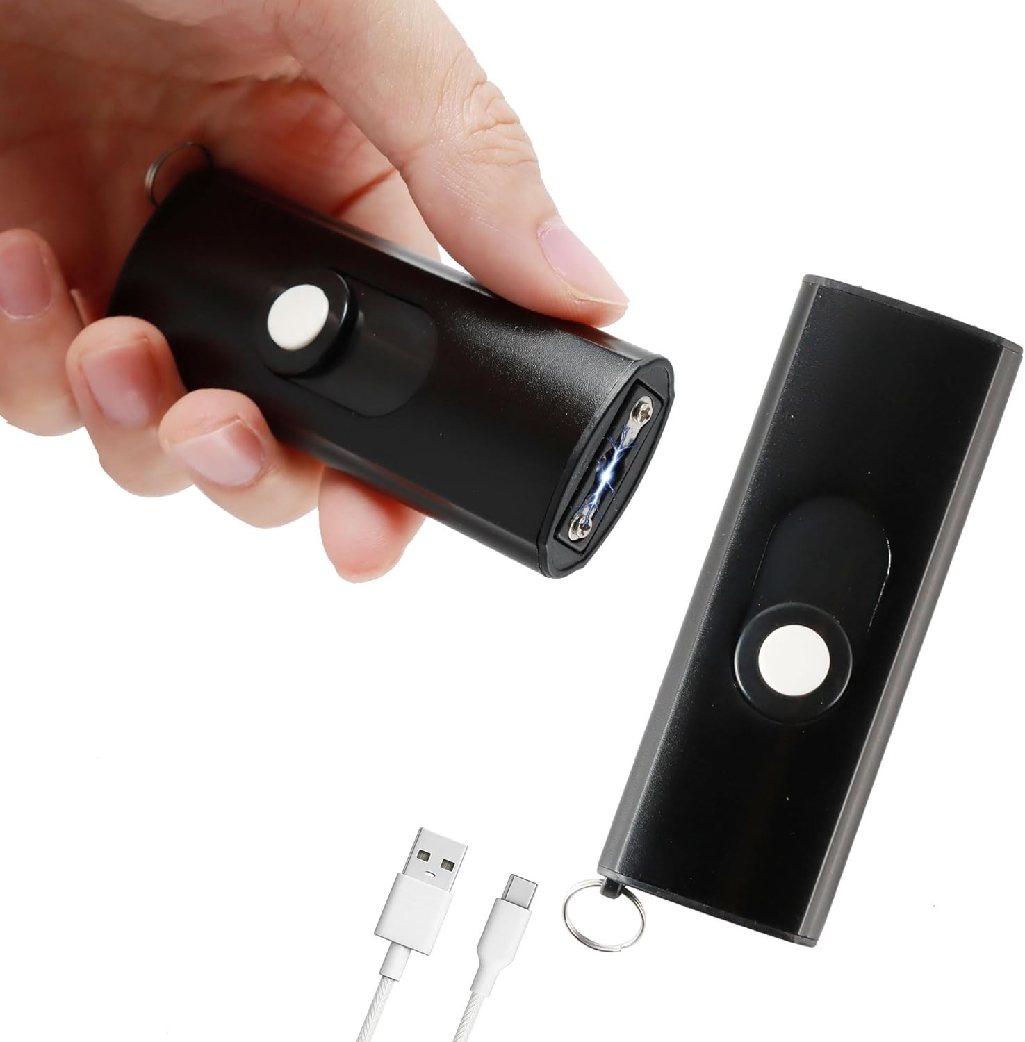 Women Self Defense Device USB Rechargeable Flashlight