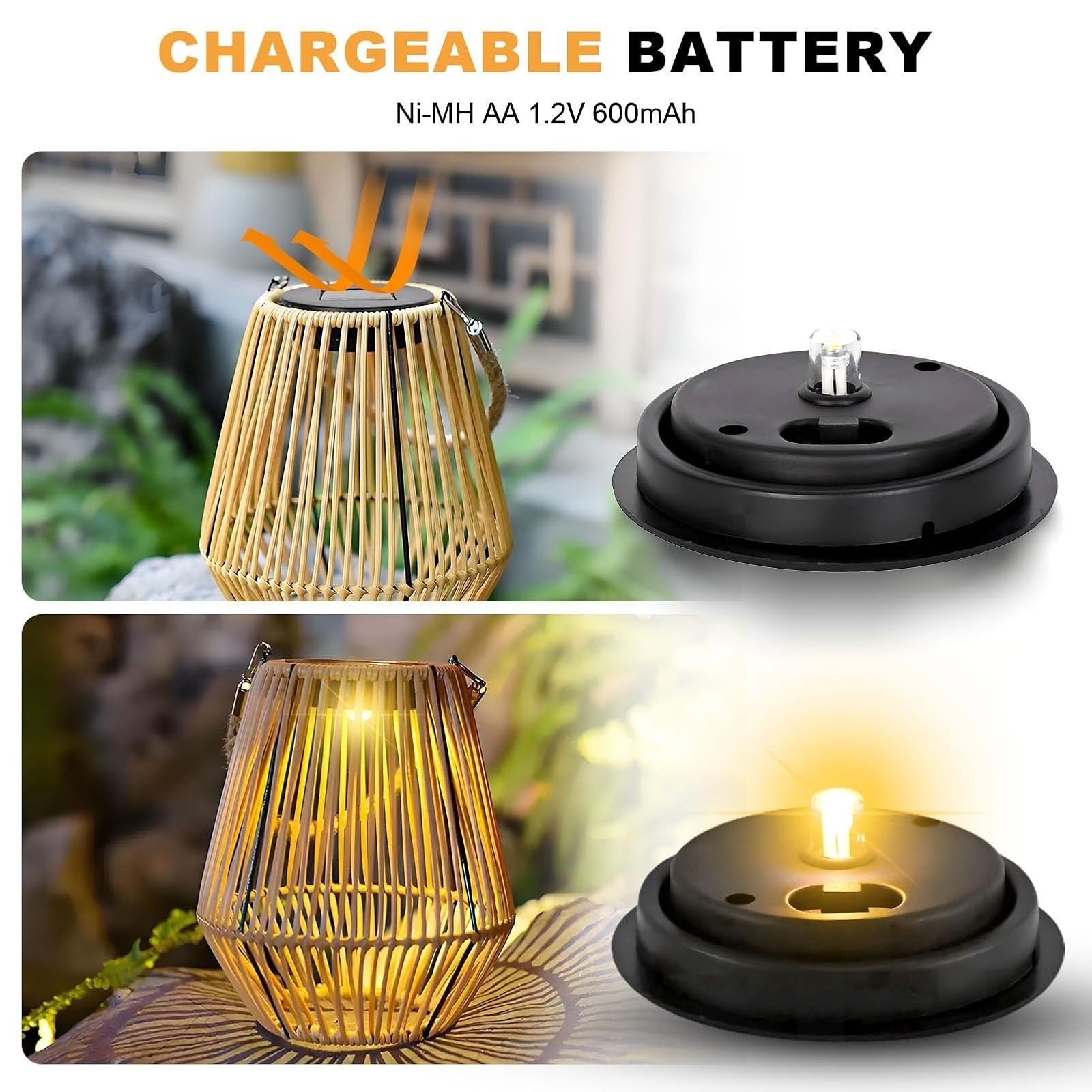 YUNJACKEYDZ Solar Light Replacement Top 4 Pack for Lanterns
