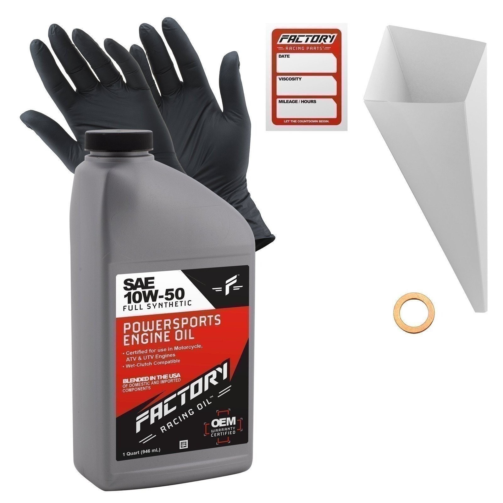 Oil Change Kit For Husqvarna TC125 TC250 TC250R TE250 Dirt Bikes - 1 Quart 10W50