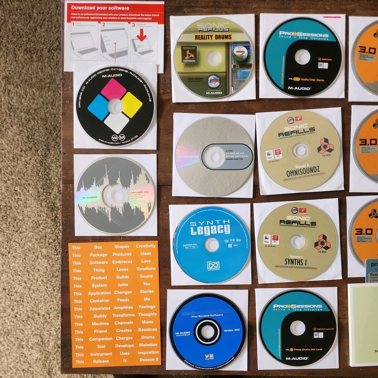 Propellerhead Reason 8 Music Production Software & Extra Samlple Disks/Drivers