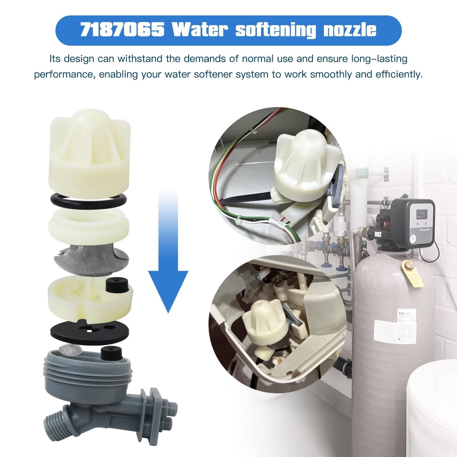 Nozzle And Venturi Assembly 7187065 For Kenmore,Whirlpool Water Softeners