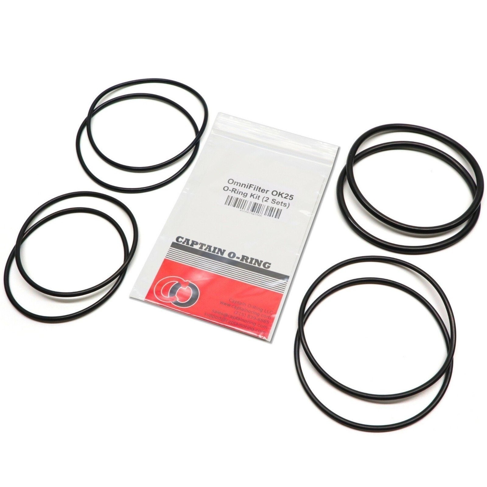 OK25 O-Rings for OmniFilter OB1,OB6,WH5,U25 Water Filter Housings (2 Sets, 8pcs)