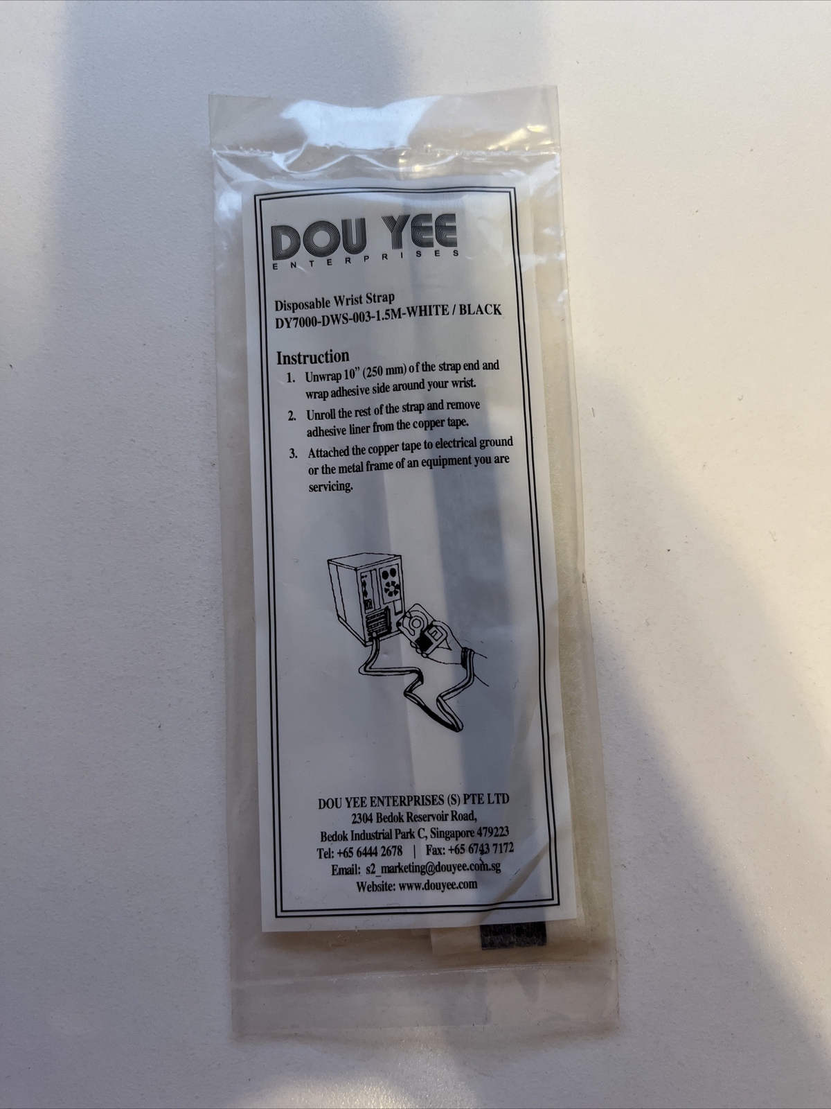 DOU YEE - Disposable Wrist Strap DY7000-DWS-003 1.5m - Sealed