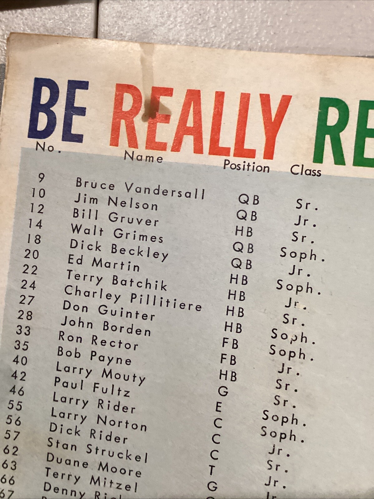 1960 Coventry Comets High School Football Program