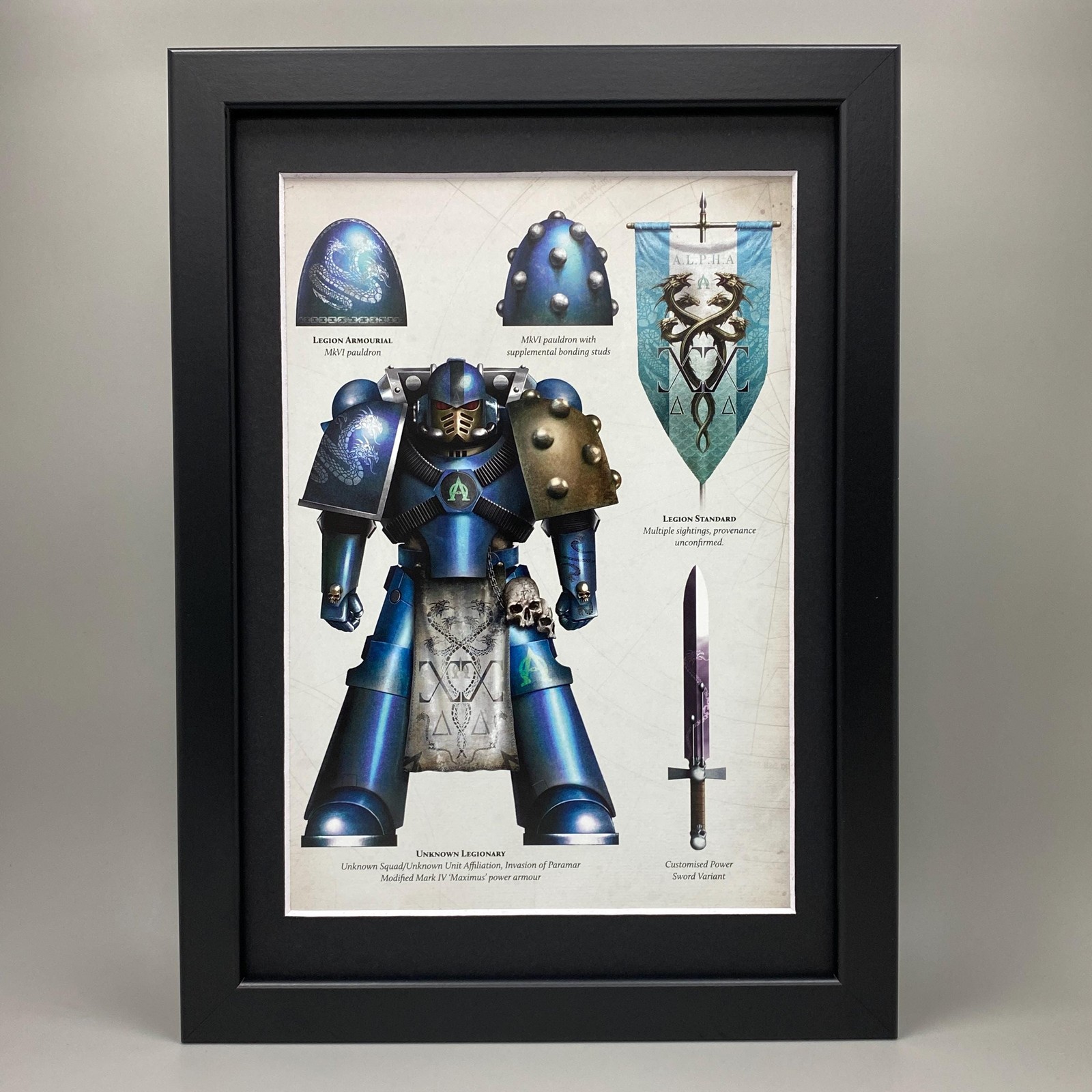 FRAMED ALPHA LEGION ART CHAOS SPACE MARINES HORUS HERESY WARHAMMER 40K 40,000