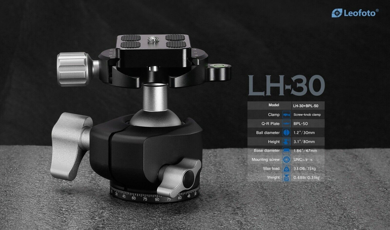 Leofoto Tripod LS-253CM Professional Carbon Fiber with LH-30 Ball Head