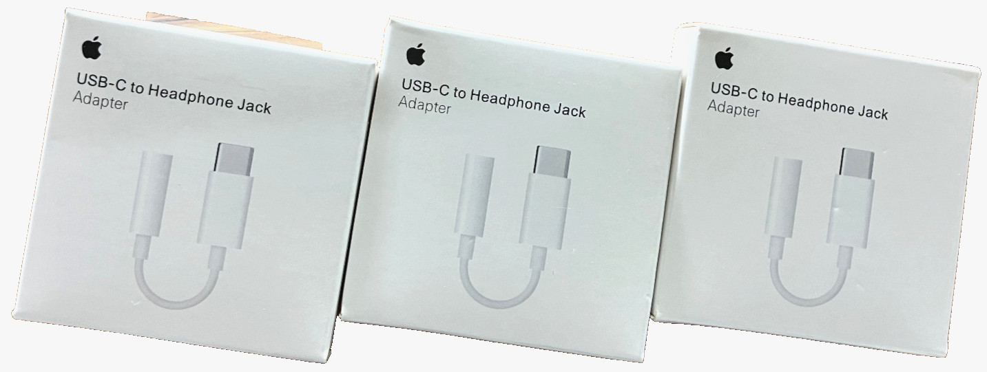 (Bulk Lot of 3pcs) Apple USB-C To Headphone Jack Adapter