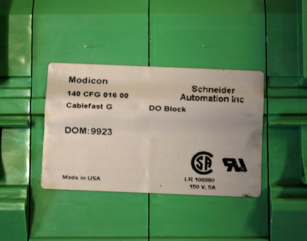 Schneider Modicon Cablefast G,DO Block - 140CFG01600 - USED