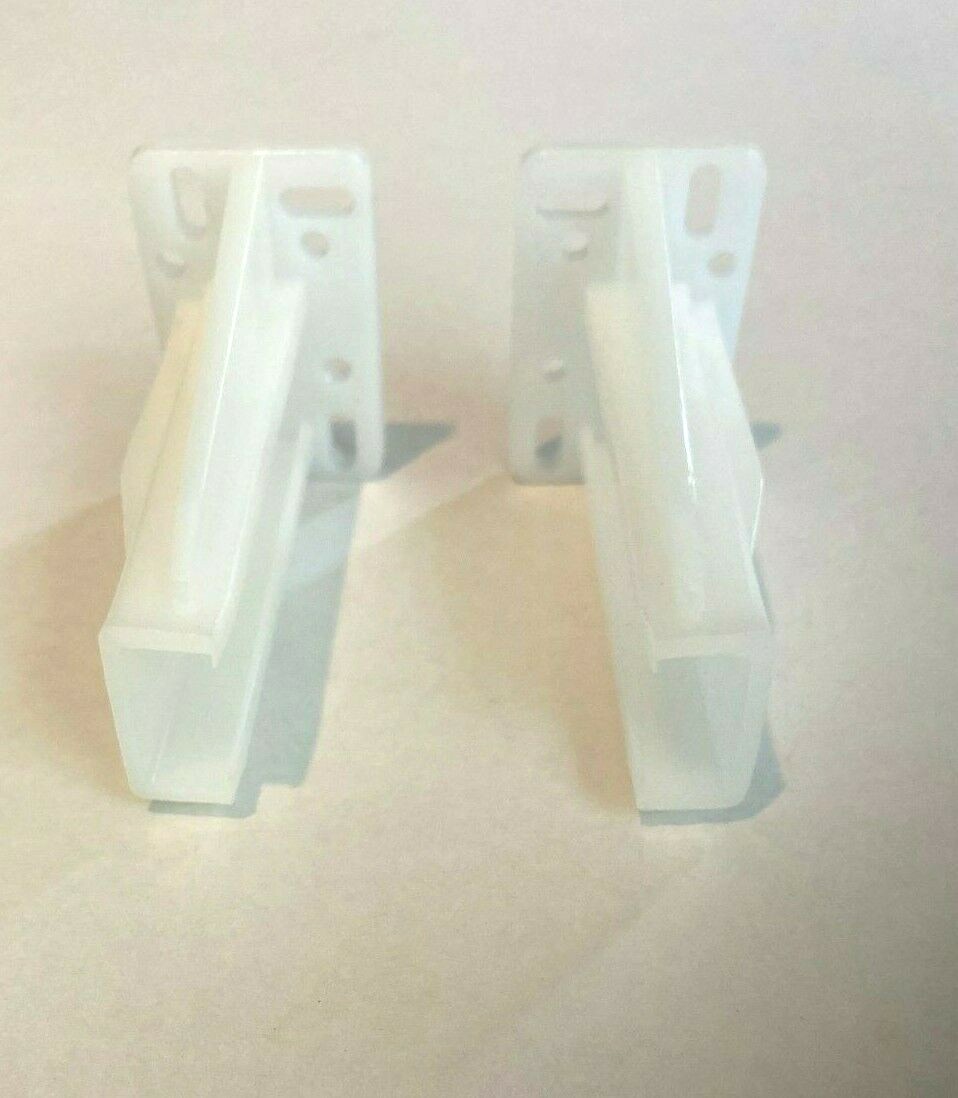 10 PAIRS Epoxy White End Sockets Fixed Self Closing Euro Drawer Slides Kitchen