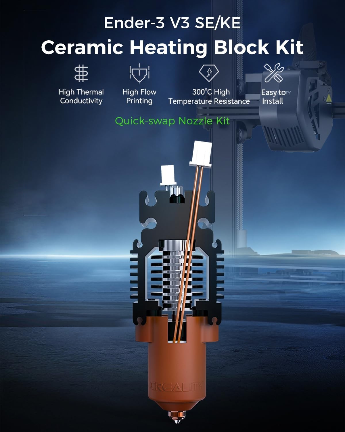 Quick-Swap Nozzle Kit for Ender 3 V3 SE/KE