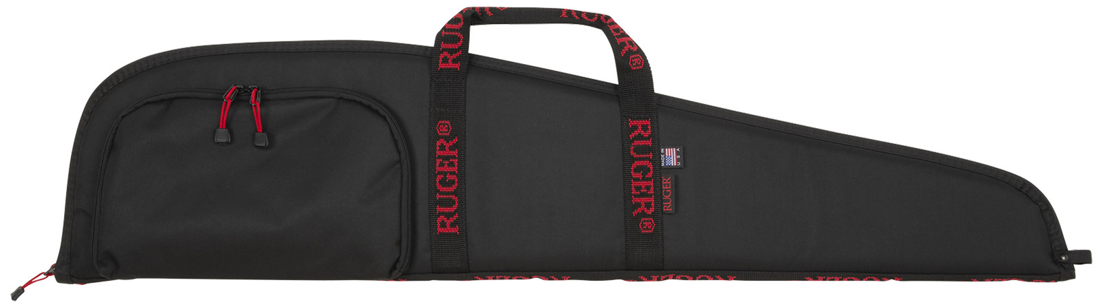 Ruger 27140 Rifle Case  40" Black Endura w/ Red Ruger Logo Accessory Pocket & Fo
