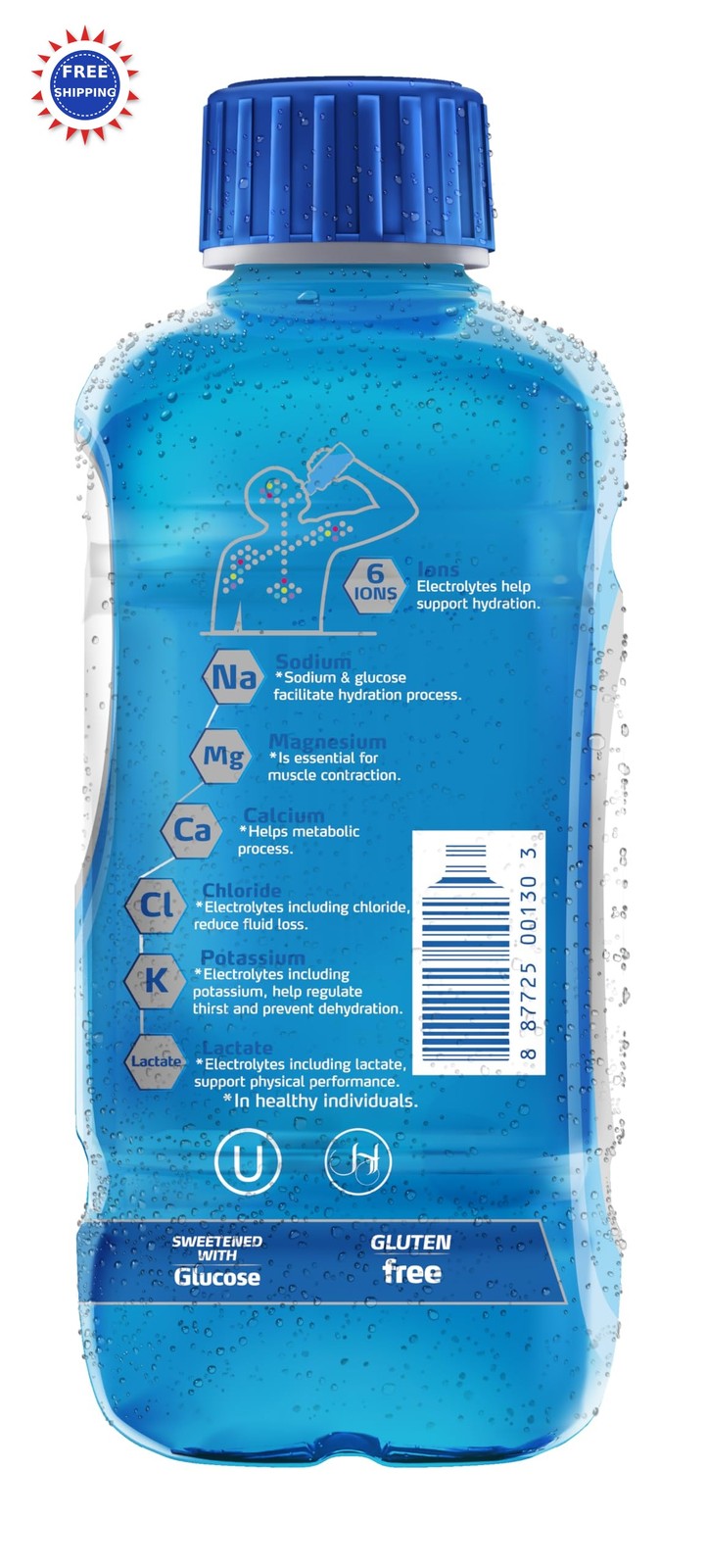 Electrolit Electrolyte Beverage Blue Raspberry 21 FL Oz Pack bottle