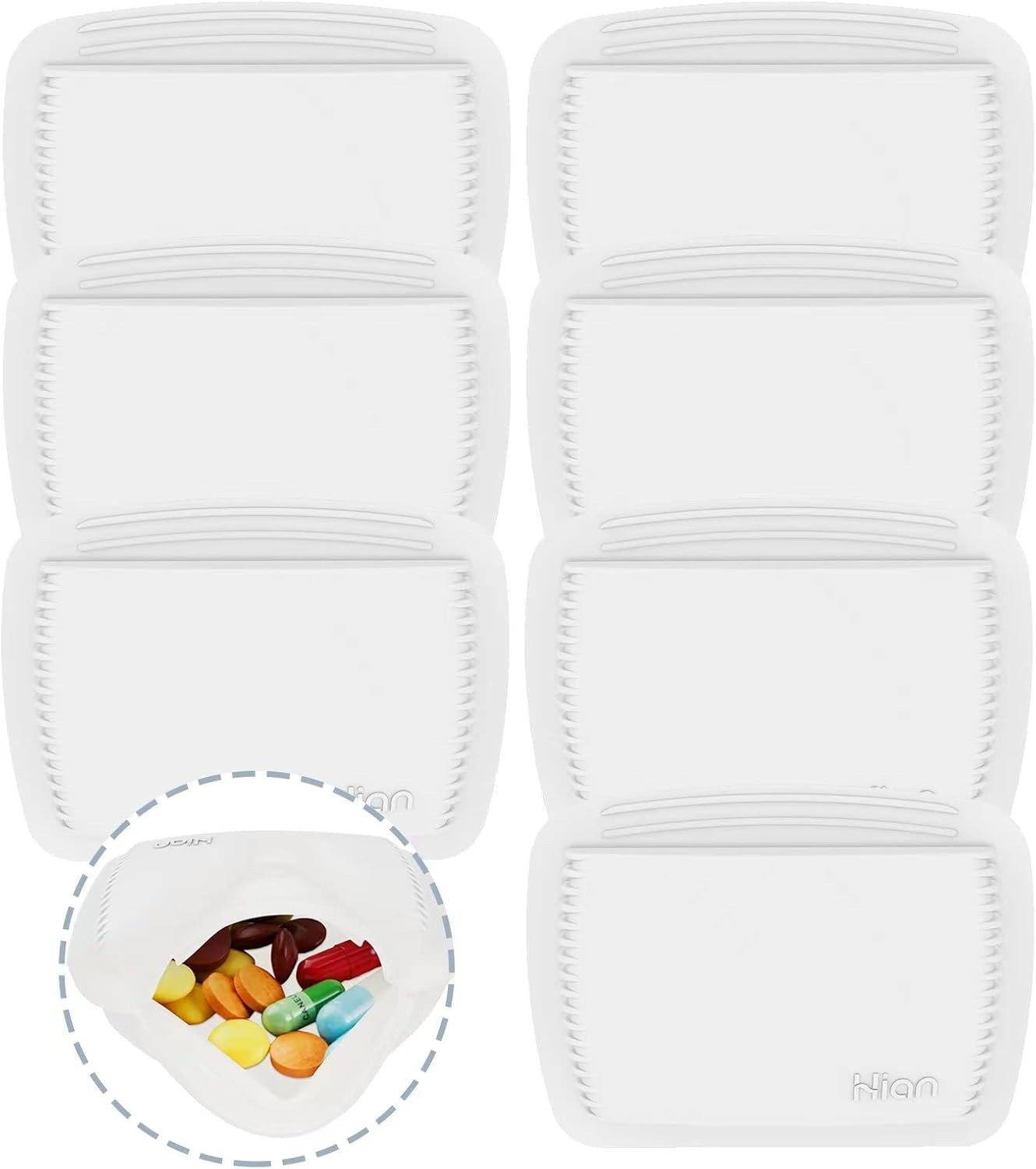 7 Pieces Pill Organizer Reusable Pocket Pill Case Portable Open Pill Pouch Si...